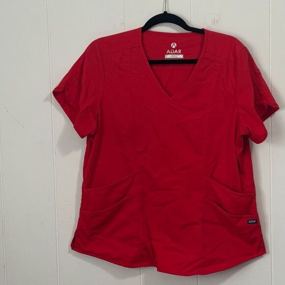 Adar Pro Red V-Neck Scrub Top XL - Picture 1 of 4